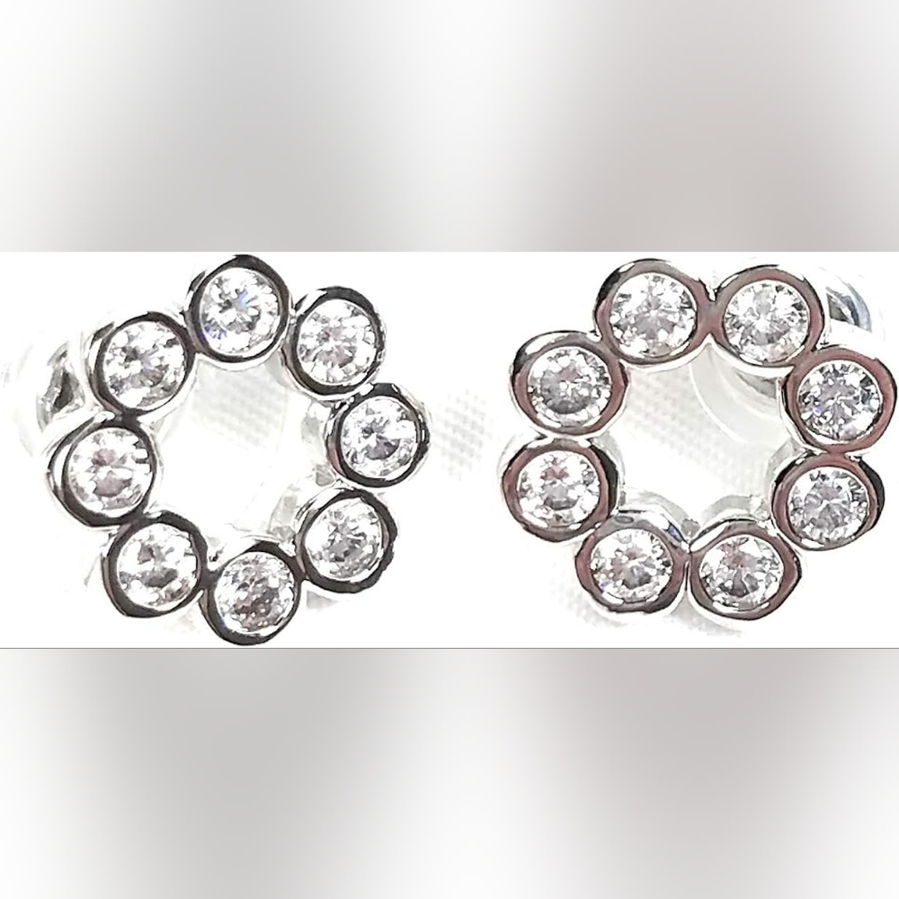 Kate spade Cubic Zirconia Silver Women's Full Circle Studs - Picture 6 of 6